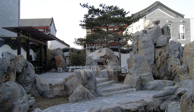 北京觀唐小區(qū)太湖石假山工程