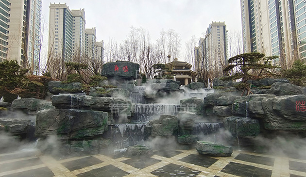 呂梁新城一號小區(qū)塑山景觀工程
